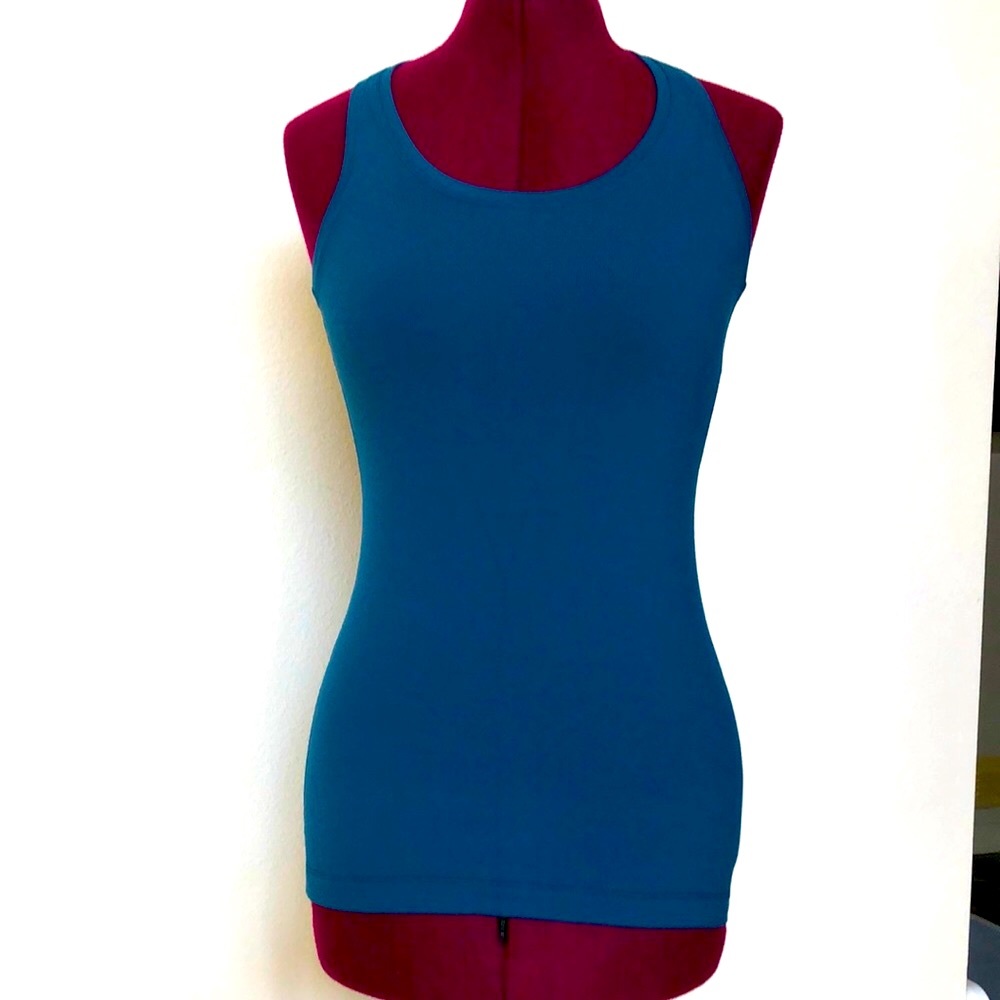 LULULEMON EUC Teal Blue Racerback Tank Size 4